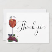 Vino voor de geloften Vrijgezellenfeest Dank u kaa Aankondiging (Voorkant)