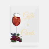 Vino Voor de geloften Vrijgezellenfeest Geschenken Acryl Bord (Voorkant)