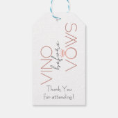 Vino voor de Huwelijksbelofte Bachelorette / Bruid Cadeaulabel (Achterkant)