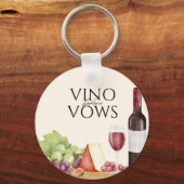 Vino voor de Huwelijksbeloften Charcuterie Bord Br Sleutelhanger (Voorkant)