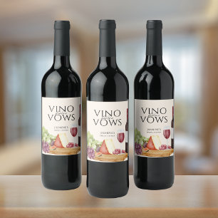 Vino voor de Huwelijksbeloften Charcuterie Bord Br Wijn Etiket