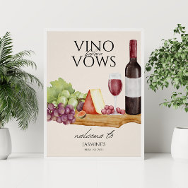 Vino voor de Huwelijksbeloften Charcuterie Bruidsf Poster
