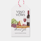 Vino voor de Huwelijksgeloften Bruidsfeest met hap Cadeaulabel (Achterkant)