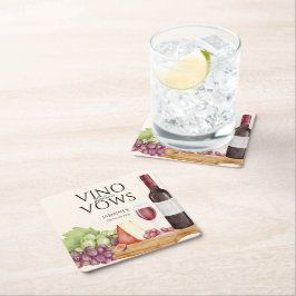 Vino voor de Huwelijksgeloften Charcuterie Bord Br Kartonnen Onderzetters