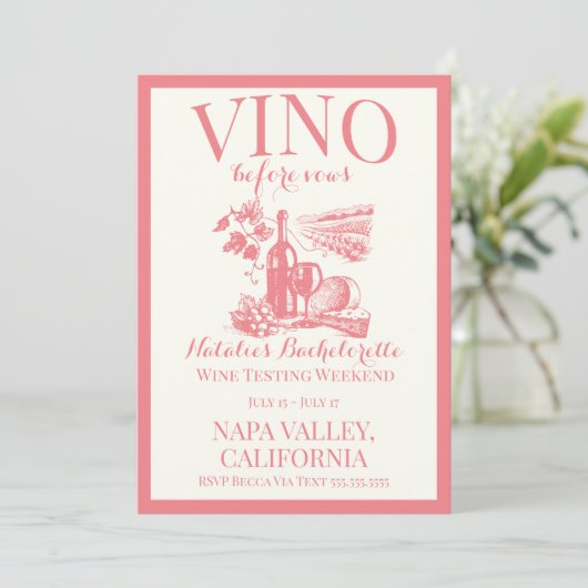 Vino voor geloften Bach aangepaste wijnmakerij Bac Kaart (Staand voorkant)