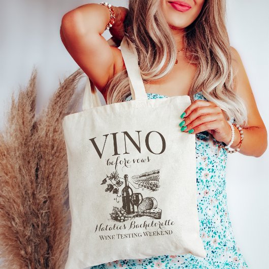 Vino voor geloften Bach aangepaste wijnmakerij Bac Tote Bag