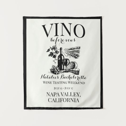 Vino voor geloften Bach aangepaste wijnmakerij Bac Wandkleed (Voorkant)