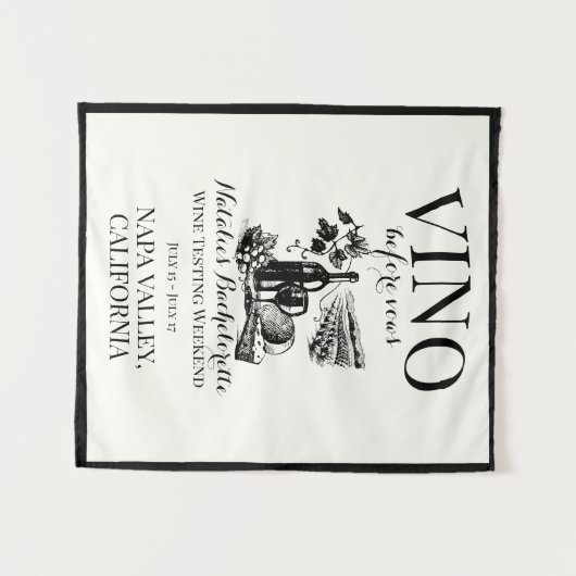 Vino voor geloften Bach aangepaste wijnmakerij Bac Wandkleed (Voorkant (horizontaal))