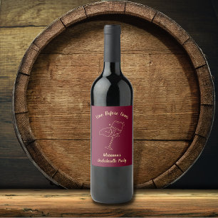 Vino voor geloften Bourgondische wijn Bachelorette Etiket