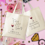 Vino voor geloften bruidsmeisje vrijgezellenfeest tote bag<br><div class="desc">Vino voor geloften bruidsmeisje naam vrijgezellenfeest. Vino voor de geloften op de voorkant en bruidsmeisje op de achterkant zijn in een set elegant script - andere rollen zijn ook beschikbaar in dit collectie. De rest van de tekst kunt u gemakkelijk personaliseren.</div>