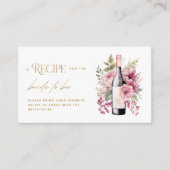 Vino voor geloften Elegant Recept Kaart Vrijgezell (Voorkant)
