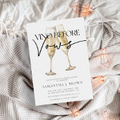 Vino voor geloften Elegant Wine Vrijgezellenfeest Kaart
