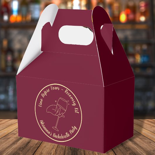 Vino voor geloften herstel kit bachelorette bedankdoosjes