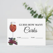 Vino voor geloften raden hoeveel kurken spel Kaart (Staand voorkant)