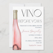 Vino voor geloften Roos roze wijn Vrijgezellenfees Kaart (Voorkant)