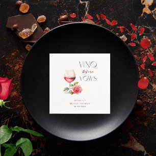 Vino voor geloften roze wijn thema Vrijgezellenfee Servet