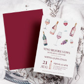Vino voor geloften trendy moderne repetitie diner kaart