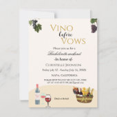 Vino voor geloften Uitnodiging vrijgezellenweekend (Voorkant)