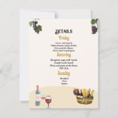 Vino voor geloften Uitnodiging vrijgezellenweekend (Achterkant)