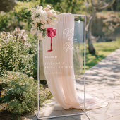 Vino voor geloften Vrijgezellenfeest acryl teken Acryl Bord