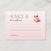 Vino voor geloften Vrijgezellenfeest advies & wens Informatiekaartje (Voorkant)