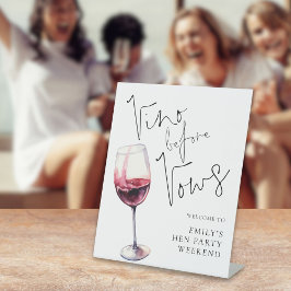 Vino voor geloften Welkom bij Hen Party Weekend Reclamebord Met Voetstuk