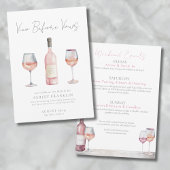 Vino voor geloften wijn bachelorette kaart