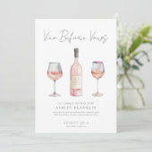 Vino voor geloften wijn bachelorette kaart (Staand voorkant)