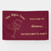 Vino voor geloften wijn bachelorette weekend spandoek