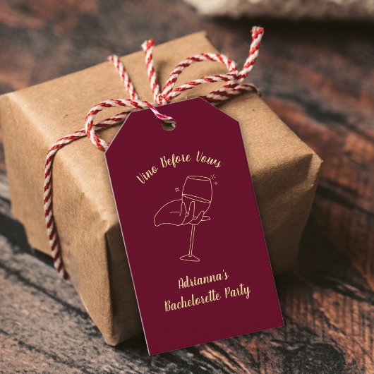 Vino voor geloften wijn Bourgondië Bachelorette Cadeaulabel