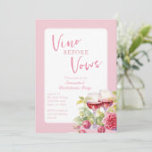 Vino voor geloften wijn land vrijgezelle kaart (Staand voorkant)