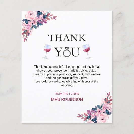 Vino voor geloften wijn Vrijgezellenfeest dank u k (Voorkant)