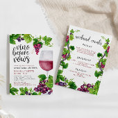 Vino voor geloften wijn vrijgezellenfeest kaart