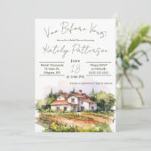 Vino voor geloften, wijngaard Vrijgezellenfeest Kaart (Staand voorkant)