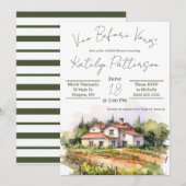 Vino voor geloften, wijngaard Vrijgezellenfeest Kaart (Voorkant / Achterkant)