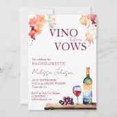 Vino voor geloften wijnmakerij bachelorette sjablo kaart (Voorkant)