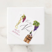 Vino voor geloften wijnmakerij Vrijgezellenfeest d Bedankjes Labels (In situ)