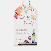 Vino voor geloften wijnmakerij vrijgezellenfeest g cadeaulabel (Voorkant)