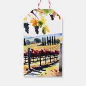 Vino voor geloften wijnmakerij vrijgezellenfeest g cadeaulabel (Achterkant)