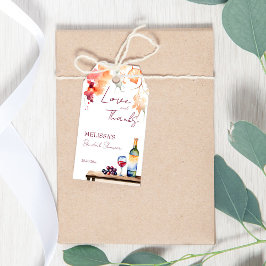 Vino voor geloften wijnmakerij vrijgezellenfeest g cadeaulabel