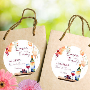 Vino voor geloften wijnmakerij vrijgezellenfeest g ronde sticker