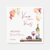 Vino voor geloften wijnmakerij vrijgezellenfeest g servet (Voorkant)