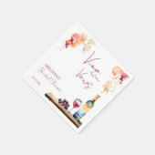 Vino voor geloften wijnmakerij vrijgezellenfeest g servet (Hoek)