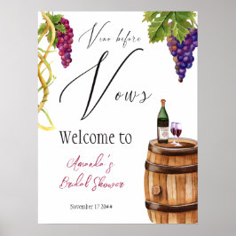 Vino voor geloften wijnmakerij Vrijgezellenfeest w Poster