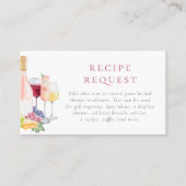 Vino voor geloften wijnproeverij Vrijgezellenfeest Informatiekaartje (Voorkant)