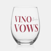 Vino voor geloften WIne Tasting bruids Wijnglas Zonder Voet (Voorkant)
