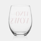 Vino voor geloften WIne Tasting bruids Wijnglas Zonder Voet (Achterkant)