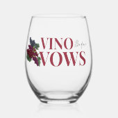 Vino voor geloften WIne Tasting vrijgezellenfeest Wijnglas Zonder Voet (Voorkant)