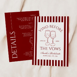 Vino voor het Bachelorette Weekend Kaart