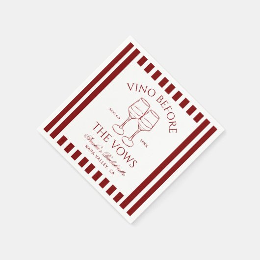 Vino voor het Bachelorette Weekend Servet (Hoek)